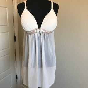Sexy sheer white babydoll